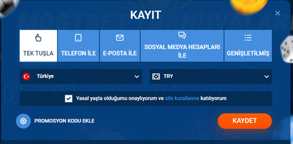 Siteye kayıt