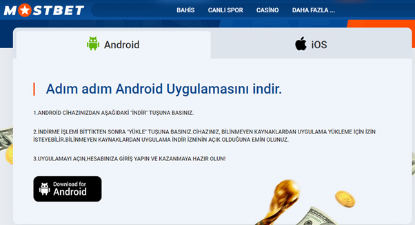 Mobil uygulama indirme sayfası
