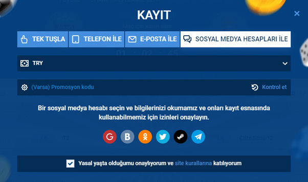 Mobil sürümüne kaydolun