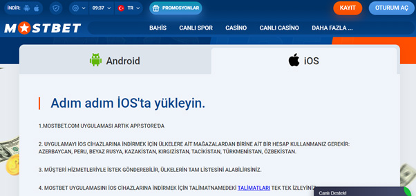 iOS için uygulaması