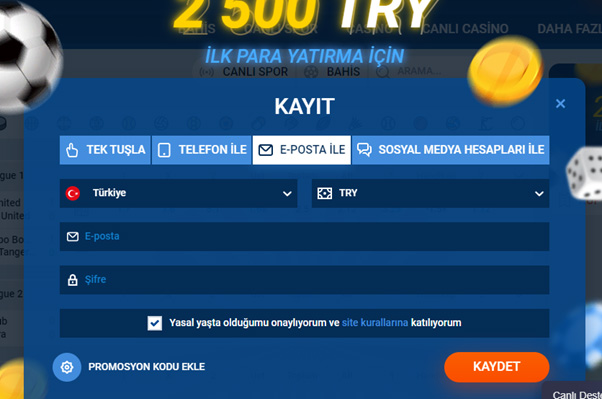 MostBet kayıt