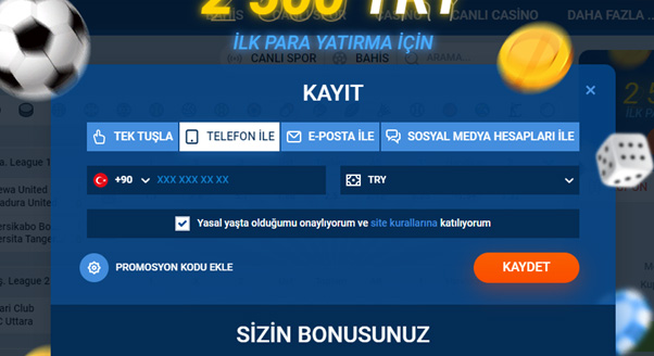 Cep telefonu giriş alanı